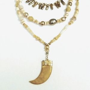 3 GEMSTONE BOHEMIAN NECKLACES